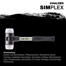 HALDER SIMPLEX Schonhammer Ø 60 mm Superplastik...