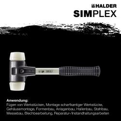 HALDER SIMPLEX Schonhammer Ø 60 mm Nylon mit...