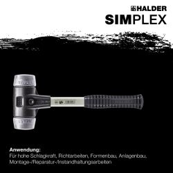 HALDER SIMPLEX Schonhammer Ø 50 mm Weichmetall mit...