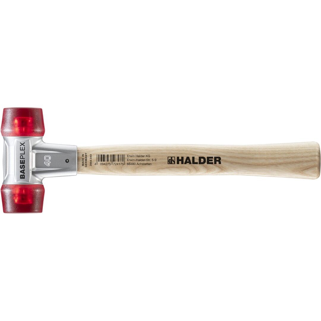 HALDER BASEPLEX Schonhammer Ø 40 mm Celluloseacetat mit Zindruckgussgehäuse