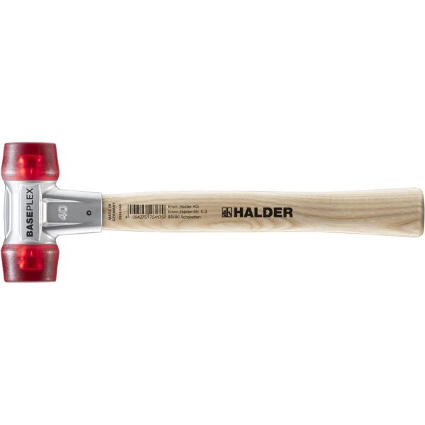HALDER BASEPLEX Schonhammer Ø 40 mm Celluloseacetat mit Zindruckgussgehäuse