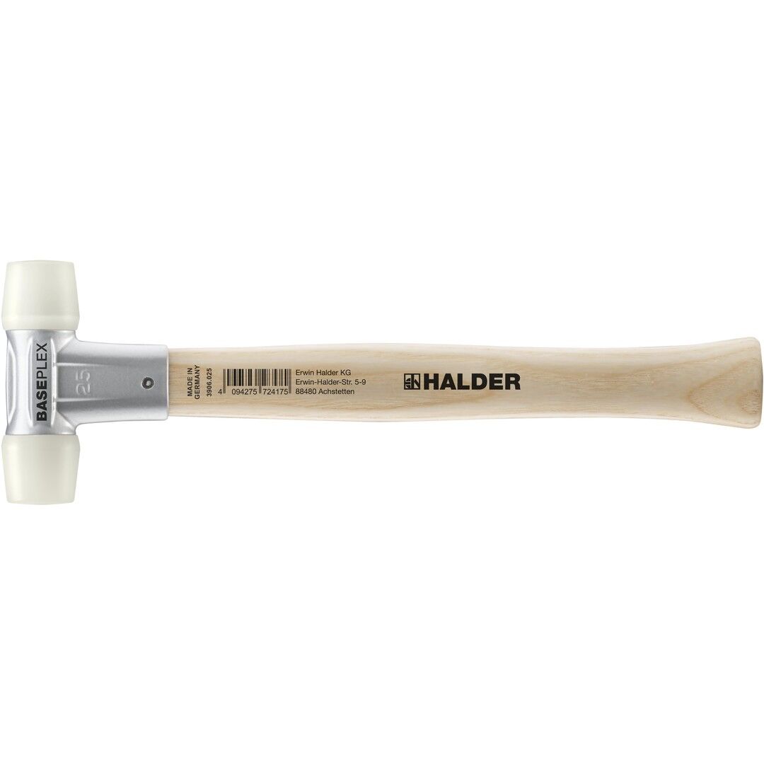 HALDER BASEPLEX Schonhammer Ø 25 mm Nylon mit Zindruckgussgehäuse