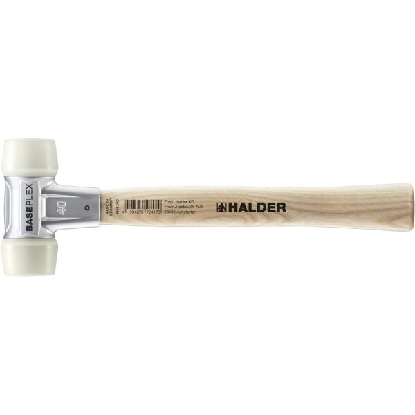HALDER BASEPLEX Schonhammer Ø 40 mm Nylon mit Zindruckgussgehäuse