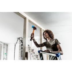 HALDER SIMPLEX Plusbox Starterkit Schonhammer Ø 60 mm Superplastik / TPE-mid / TPE-soft / Gummi mit Standfuß + Flaschenöffner | Gravur möglich