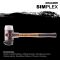 HALDER SIMPLEX Plusbox Starterkit Schonhammer Ø 80 mm Superplastik / TPE-mid / TPE-soft / Gummi mit Standfuß + Flaschenöffner | Gravur möglich
