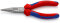 KNIPEX 25 02 160 Flachrundzange 160 mm mit Schneide schwarz atramentiert poliert mit Mehrkomponenten-Hüllen
