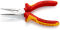 KNIPEX 25 06 160 Flachrundzange 160 mm mit Schneide VDE isoliert verchromt mit Mehrkomponenten-Hüllen