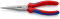 KNIPEX 26 12 200 Flachrundzange 200 mm gerade schwarz atramentiert poliert mit Mehrkomponenten-Hüllen