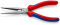 KNIPEX 26 12 200 Flachrundzange 200 mm gerade schwarz atramentiert poliert mit Mehrkomponenten-Hüllen