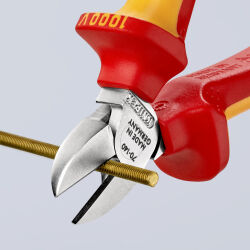 KNIPEX 70 06 140 Seitenschneider 140 mm VDE isoliert verchromt mit Mehrkomponenten-Hüllen