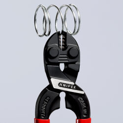 KNIPEX 71 01 160 CoBolt® S Kompakt Bolzenschneider 160 mm Ø 4,4 mm schwarz atramentiert mit Kunststoff überzogen