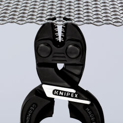 KNIPEX 71 01 160 CoBolt® S Kompakt Bolzenschneider 160 mm Ø 4,4 mm schwarz atramentiert mit Kunststoff überzogen