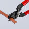 KNIPEX 71 01 160 CoBolt® S Kompakt Bolzenschneider 160 mm Ø 4,4 mm schwarz atramentiert mit Kunststoff überzogen