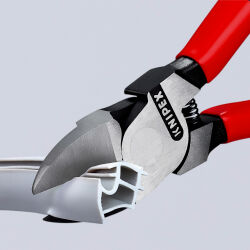 KNIPEX 72 01 160 Seitenschneider für Kunststoff 160 mm poliert mit rutschhemmendem Kunststoff überzogen