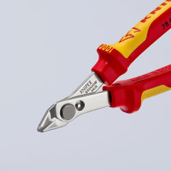 KNIPEX 78 06 125 Electronic Super Knips® 125 mm VDE isoliert poliert mit Mehrkomponenten-Hüllen