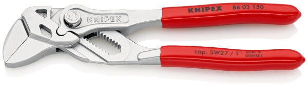 KNIPEX 86 03 150 Zangenschlüssel 150 mm verchromt Zange und Schraubenschlüssel in einem Werkzeug