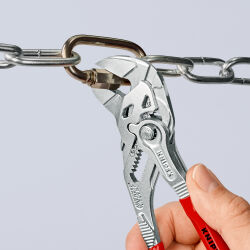 KNIPEX 86 03 180 Zangenschlüssel 180 mm verchromt Zange und Schraubenschlüssel in einem Werkzeug