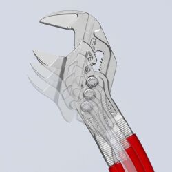 KNIPEX 86 03 250 Zangenschlüssel 250 mm verchromt Zange und Schraubenschlüssel in einem Werkzeug