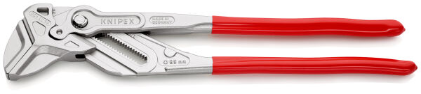KNIPEX 86 03 400 Zangenschlüssel XL 400 mm verchromt Zange und Schraubenschlüssel in einem Werkzeug mit Kunststoff