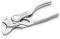 KNIPEX 86 04 100 Zangenschlüssel XS 100 mm verchromt Zange und Schraubenschlüssel in einem Werkzeug aufgeprägte raue Oberfläche
