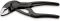 KNIPEX 87 00 100 BK Cobra® XS Rohr- und Wasserpumpenzange 100 mm aufgeprägte, raue Oberfläche grau atramentiert poliert