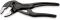 KNIPEX 87 00 100 BK Cobra® XS Rohr- und Wasserpumpenzange 100 mm aufgeprägte, raue Oberfläche grau atramentiert poliert