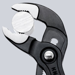 KNIPEX 87 01 180 Cobra® Hightech Wasserpumpenzange 180 mm poliert mit rutschhemmendem Kunststoff überzogen grau atramentiert
