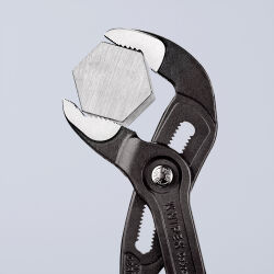 KNIPEX 87 01 300 Cobra® Hightech Wasserpumpenzange 300 mm poliert mit rutschhemmendem Kunststoff überzogen grau atramentiert