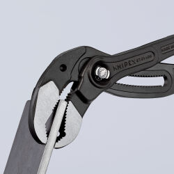 KNIPEX 87 01 400 Cobra® XL Rohr- und Wasserpumpenzange 400 mm mit Kunststoff überzogen grau atramentiert poliert