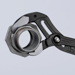 KNIPEX 87 01 400 Cobra® XL Rohr- und Wasserpumpenzange 400 mm mit Kunststoff überzogen grau atramentiert poliert