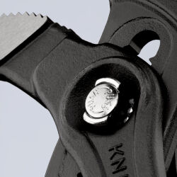 KNIPEX 87 01 400 Cobra® XL Rohr- und Wasserpumpenzange 400 mm mit Kunststoff überzogen grau atramentiert poliert