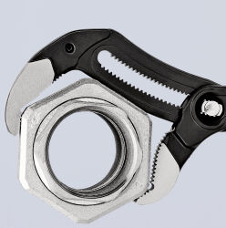 KNIPEX 87 01 400 Cobra® XL Rohr- und Wasserpumpenzange 400 mm mit Kunststoff überzogen grau atramentiert poliert