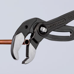 KNIPEX 87 01 400 Cobra® XL Rohr- und Wasserpumpenzange 400 mm mit Kunststoff überzogen grau atramentiert poliert