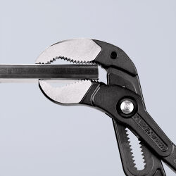 KNIPEX 87 01 560 Cobra® XXL Rohr- und Wasserpumpenzange 560 mm mit Kunststoff überzogen grau atramentiert poliert