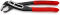 KNIPEX 88 01 180 Alligator® Wasserpumpenzange 180 mm mit rutschhemmendem Kunststoff überzogen schwarz atramentiert poliert