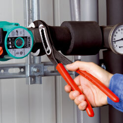 KNIPEX 88 01 300 Alligator® Wasserpumpenzange 300 mm mit rutschhemmendem Kunststoff überzogen schwarz atramentiert poliert