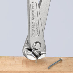 KNIPEX 99 14 300 EAN Kraft-Monierzange 300 mm hochübersetzt glanzverzinkt Schneide mit Facette