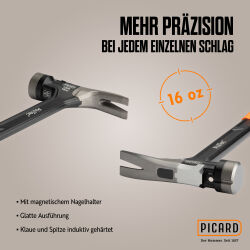 PICARD Framing Hammer AluTec Nr. 1095 geraut | Gravur möglich