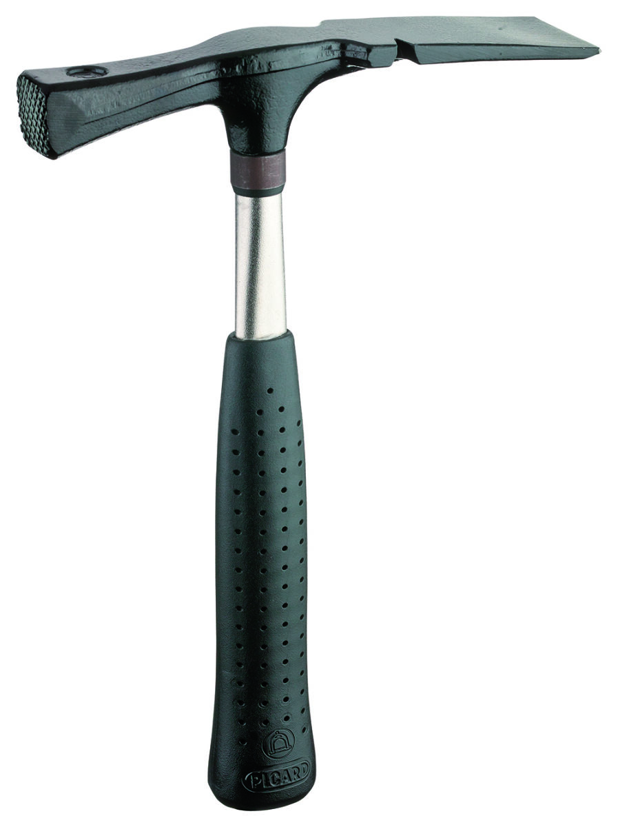 PICARD Maurerhammer 500g mit Stahlrohrstiel Nr. 277 1/2 geraut