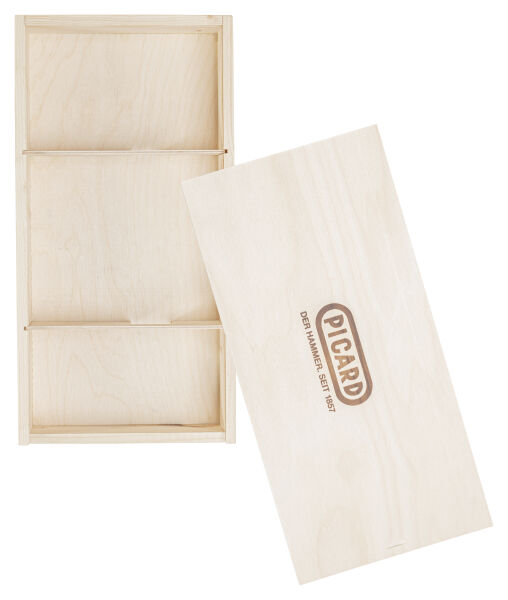 PICARD Geschenkverpackung 34,5x20,5x4,8cm aus Holz für Latthämmer und Schlosserhämmer
