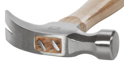 RUTHE Klauenhammer 655g Amerikanische Form mit Hickorystiel