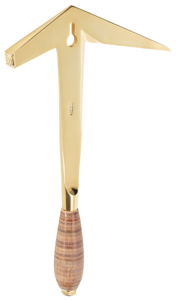 PICARD Schieferhammer 700g für Rechtshänder vergoldet mit Ledergriff Nr. 207 R | Gravur möglich