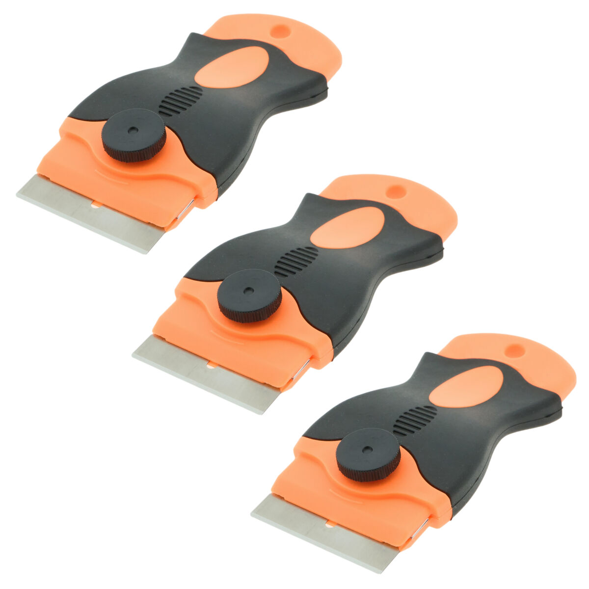 3 x Glasschaber 39 mm mit Schutzkappe
