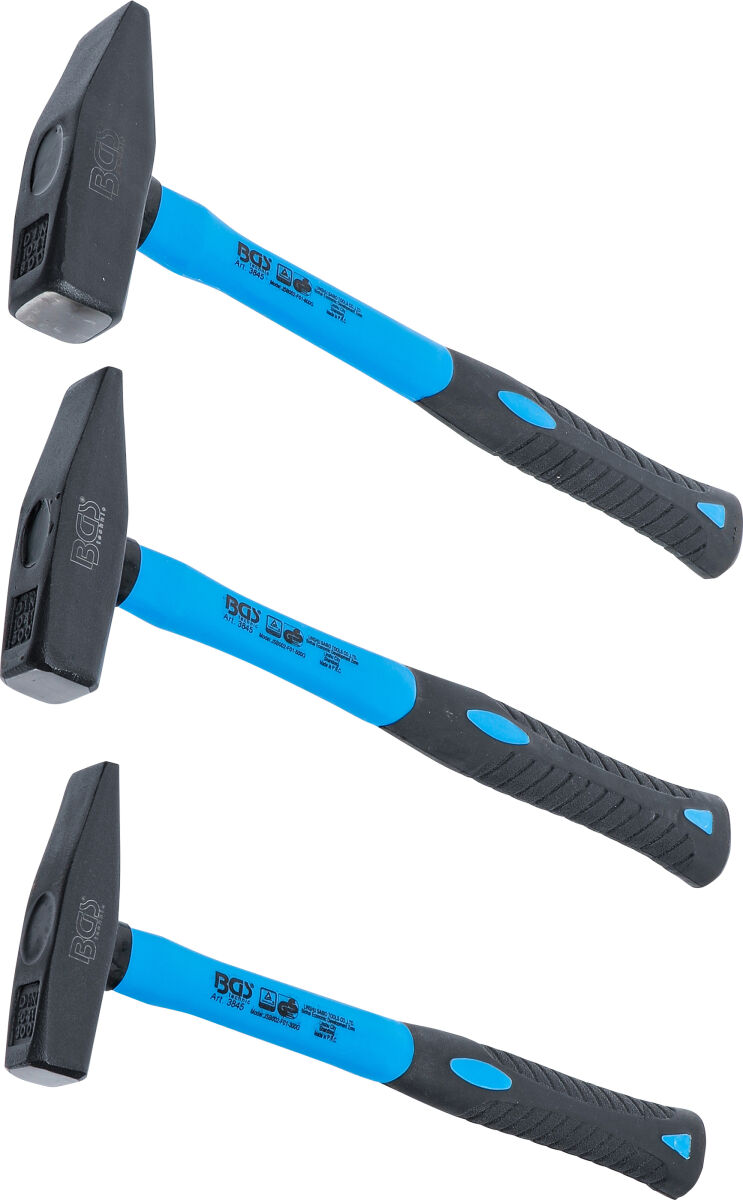 BGS 3845 | Schlosserhammer-Satz | Fiberglasstiel | 300/500/800 g | 3-tlg.