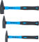 3 x Schlosserhammer Set 300g 500g 800g mit Fiberglasstiel DIN 1041