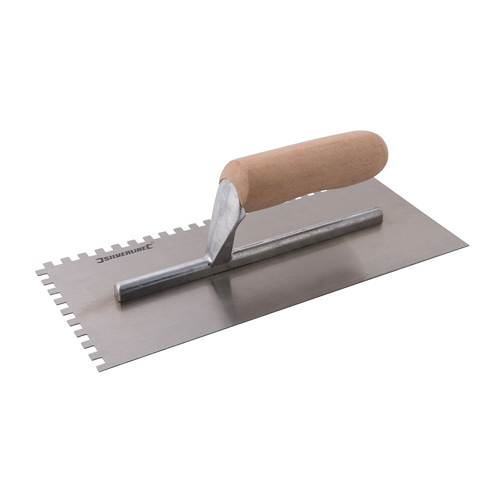Zahnkelle mit Holzgriff 280 x 120 mm 6-mm-Zahnung - Silverline