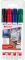edding 3300 4 x Permanentmarker Farben Schwarz Rot Blau Grün Set