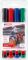 edding 300 4 x Permanentmarker Farben Schwarz Rot Blau Grün Set