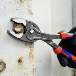 KNIPEX 82 02 250 TwinGrip Frontgreifzange 250 mm mit Mehrkomponenten-Hüllen