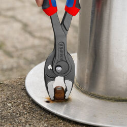 KNIPEX 82 02 250 TwinGrip Frontgreifzange 250 mm mit Mehrkomponenten-Hüllen